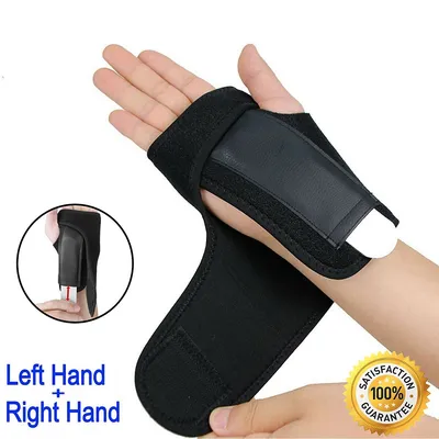 Carpal Tunnel Wrist Brace Night Support, Metal Wrist Splint With 2 Straps Hand Support For Women And Men, Wrist Splint Arm Stabilizer & Hand Brace For Strained Wrist, Tendinitis, Bowling (LEFT SIDE)