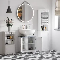 24" Bathroom Vanity Cabinet, Pedestal Sink Storage Cabinet