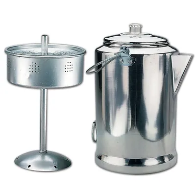 Percolator For Outdoor Use, 20 Cup Capacity, Made Of Aluminum