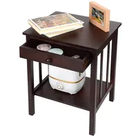 Bamboo Nightstand End Table Sofa Side Table Drawer Storage Shelf Multipurpose Home furniture
