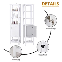 Bathroom Storage Cabinet With 4 Open Shelves