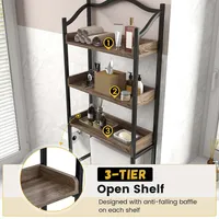 3-tier Over-the-toilet Bathroom Spacesaver Storage Rack Standing Shelf Organizer
