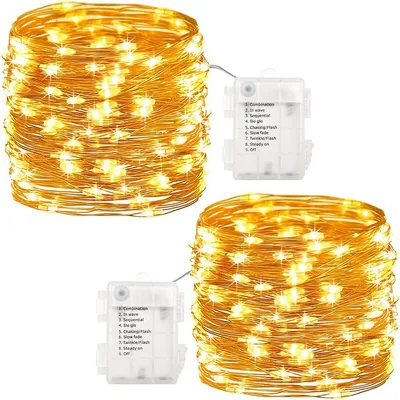 2 Pack Led Fairy Lights Battery Operated Twinkle String