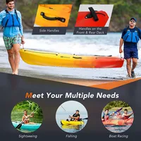 Single Sit-on-top Kayak 0ne Person Kayak Boat W/ Detachable Aluminum Paddle
