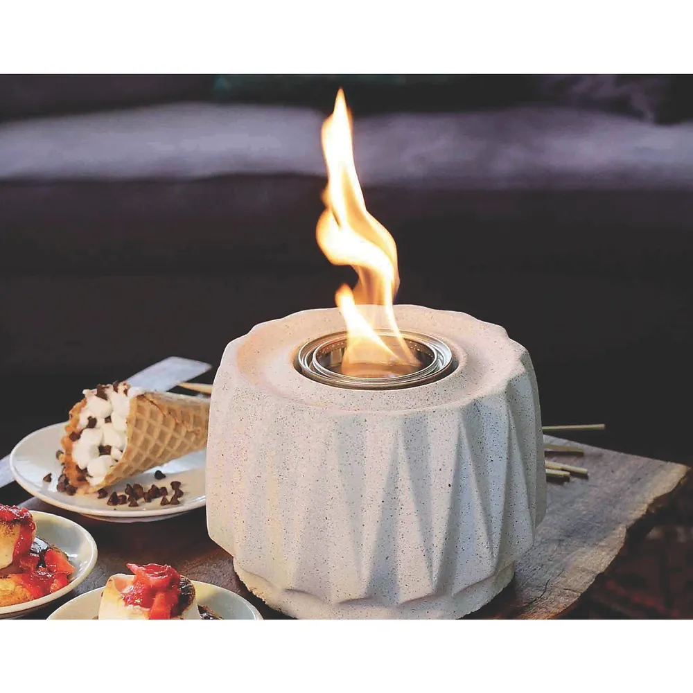Flute S'mores Fire Bowl, White