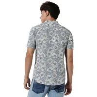 Men's Botanical Print Button Up Shirt
