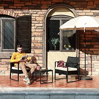 3-piece Bistro Outdoor Patio Furniture Set