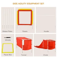 6pcs Dog Agility Equipment Set, Obstacle Course Training Kit