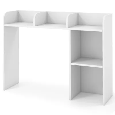 Desk Bookshelf Desktop Storage Organizer Display Shelf Rack Dorm Office Natural/white