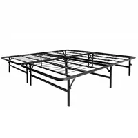 Premium Quality Foldaway Metal Bed Frame - Sturdy Platform with Heavy Duty Support for Mattress Foundation