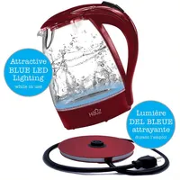 Led Illuminated Glass Kettle 7 Cups 1.7 Liters