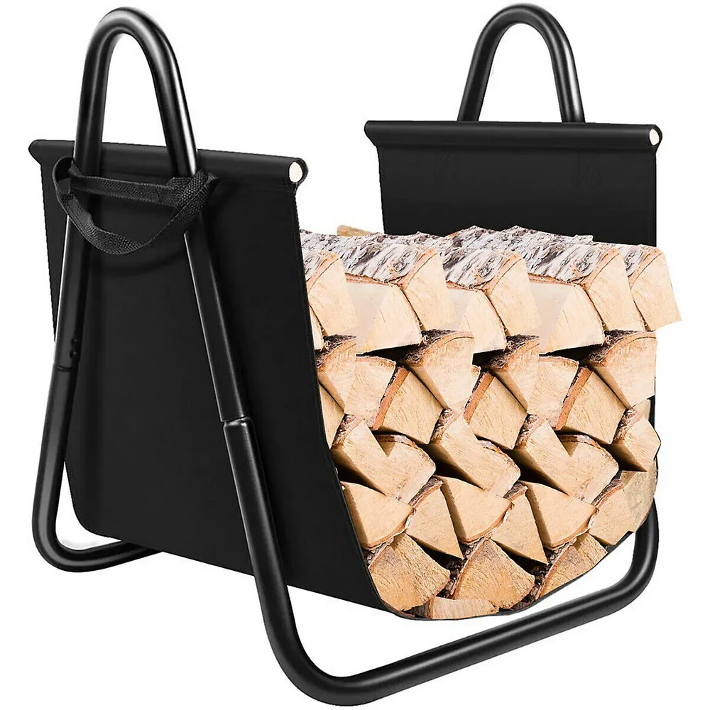 Costway Firewood Rack Log Holder W/ Canvas Tote Carrier For Fireplace  Outdoor Backyard | Scarborough Town Centre