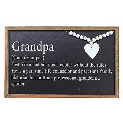 Framed Definition Of Grandpa Sign