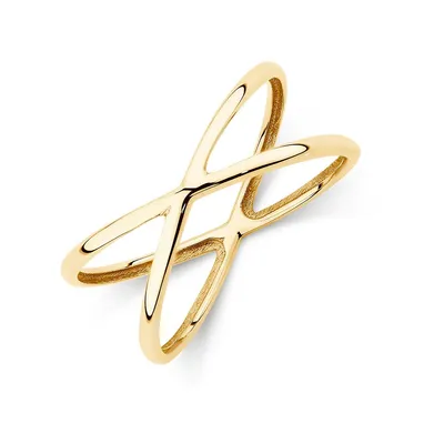 Geometric Ring In 10kt Yellow Gold