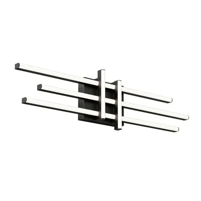 Grid Modern Vanity Light, Black