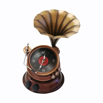 Phonograph Table Clock
