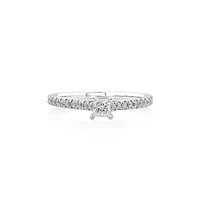 Engagement Ring With 0.50 Carat Tw Diamonds In 14kt White Gold