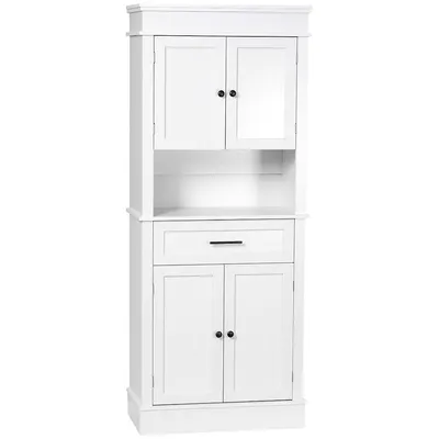 72"h Kitchen Pantry With Microwave Space