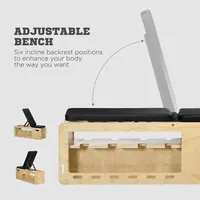 Adjustable Weight Bench W/ Rack And Rope Workout Bench