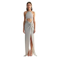 Woman Maxi Wrapper Regular Fit Knit Evening & Prom Dress