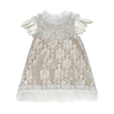 Dove Lace Overlay Dress