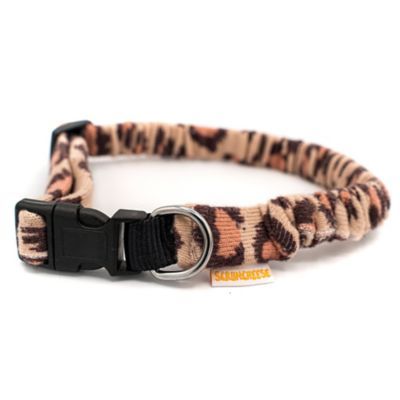 Leopard Dog Collar Scrunchie
