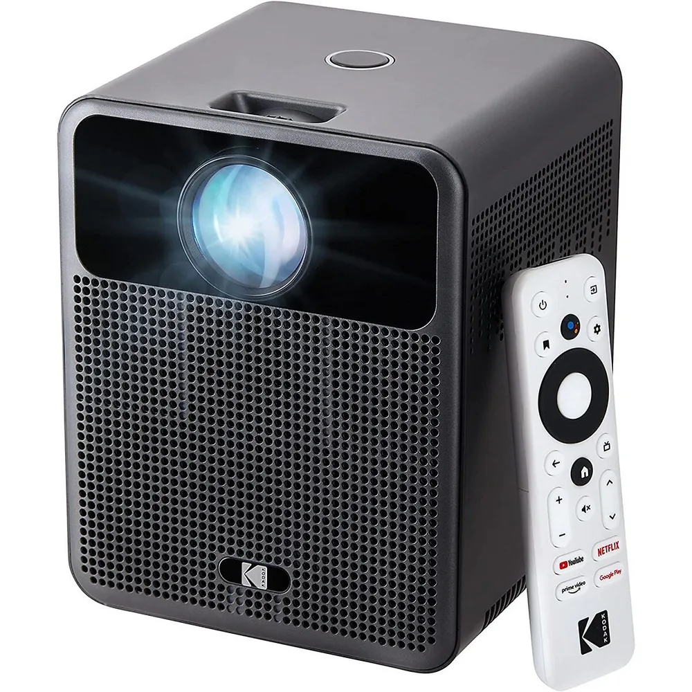 FLIK HD10 Smart Projector, 1080p Projector with Android TV, Bluetooth, Wifi & Built-in Speakers