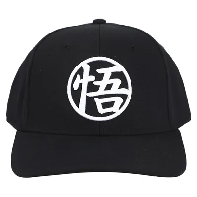 Dragon Ball Z Anime Embroidered Symbol Black Snapback Hat