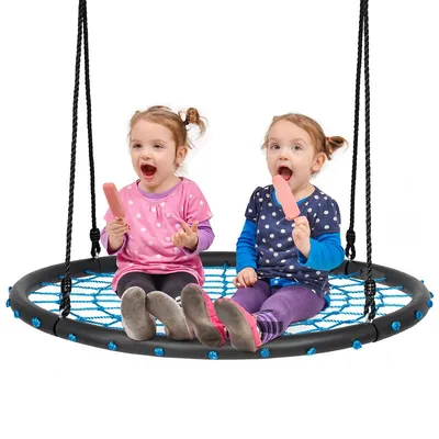 40'' Spider Web Tree Swing Set W/ Adjustable Hanging Ropes Kids Play