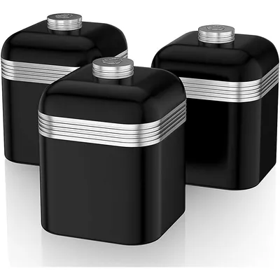 Retro Set Of 3 Canisters