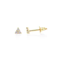Trio Stud Earrings With .08 Carat Tw Diamonds In 10kt Yellow Gold