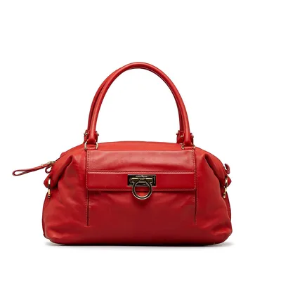 Pre-loved Gancini Leather Handbag
