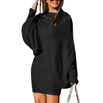Women's Rib Oversized Split Sweater