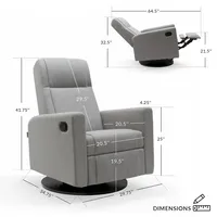 Nelly Swivel Recliner With Integrated Footrest