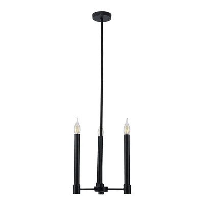 3 Light Pendant, 13'' Width, From The Toscana Collection, Black