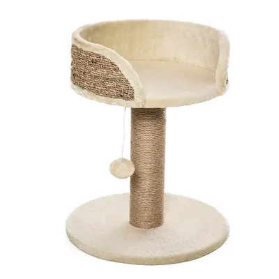 Small Cat Tree With Scratching Post, Perch, Toy Ball