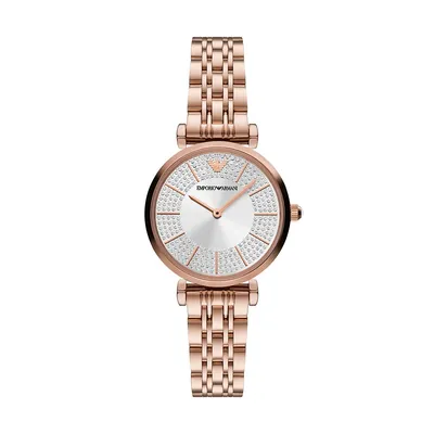 Women's Two-hand, Rose Gold-tone Stainless Steel Watch