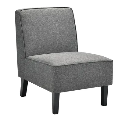 Accent Chair Armless Fabric Sofa Living Room Furniture Gray