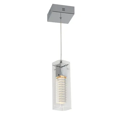 Hologram Modern Pendant Light Fixture, Chrome