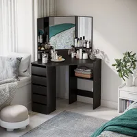 Mirrored Make-up Dressing Table With 5 Drawers