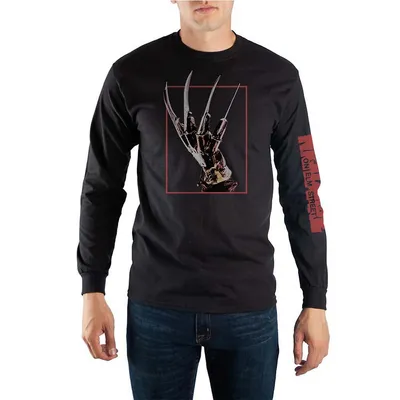 A Nightmare On Elm Street Freddys Razor Claw Glove Black Long Sleeve T-shirt