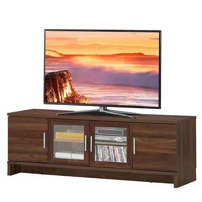 Tv Stand Media Entertainment Center For Tv's Up To 70'' W/ Storage Cabinet