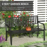 50" Steel Garden Park Bench
