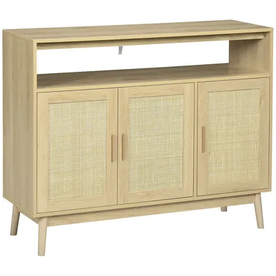 Boho Buffet Cabinet Kitchen Sideboard With Adjustable Shelf