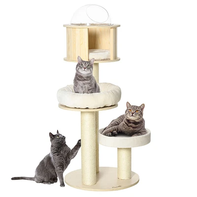 Cat Tree With Condo Bed, Cushions, Sisal, Scratching Post