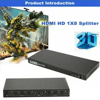 1X8 8 Port HDMI Splitter Switch 1 In 8 Out Repeater Amplifier Hub 3D 4K HD 1080P