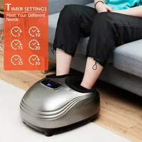 Foot Massager Shiatsu Deep Kneading Air Compression W/ Heat & Timing