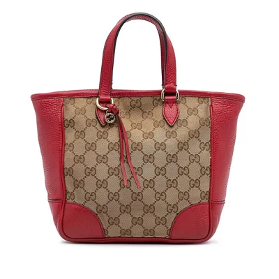 Gucci Beige/Brown GG Canvas and Leather Brick Lane Tote Gucci