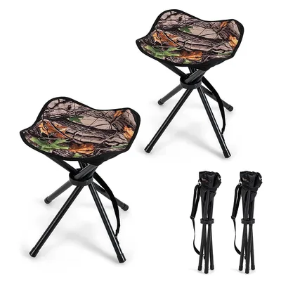 2 Pack Folding Hunting Stool Lightweight Foldable Outdoor Stool Seat