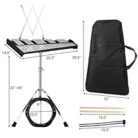 30 Notes Percussion Glockenspiel Bell Kit With Practice Pad Mallets Sticks Stand